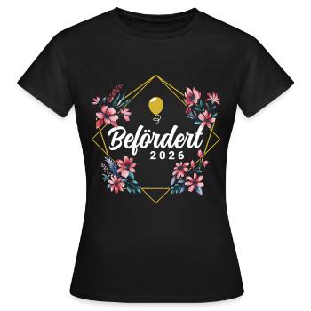 Promoted 2026 - Women's T-Shirt - black - Front - AI Model Female 172 dark (172cm)