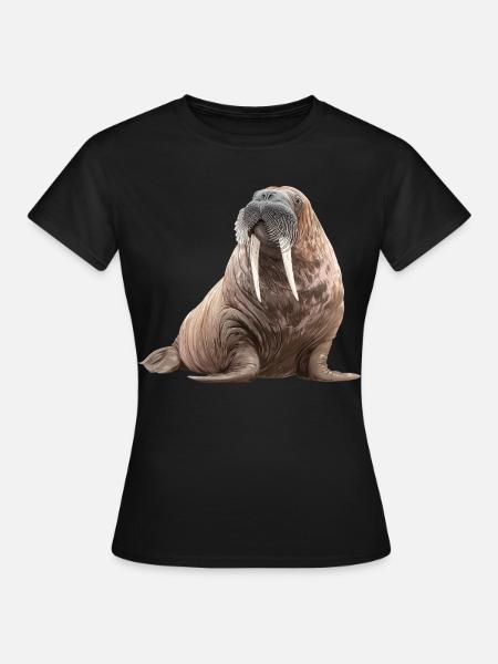 Walross - Frauen T-Shirt - Schwarz