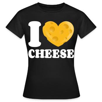 J’adore le fromage J’adore le fromage Un amateur de fromage Accro au fromage - T-shirt Femme - noir - Devant - AI Model Female 172 dark (172cm)