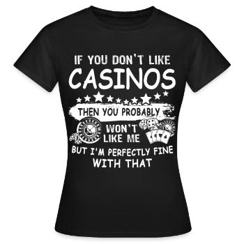 Casino - Frauen T-Shirt - Schwarz - Vorne - AI Model Female 172 dark (172cm)