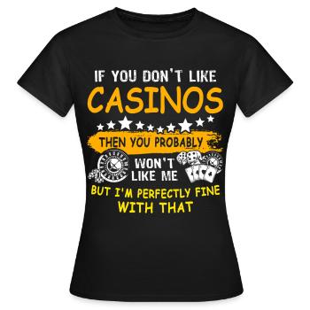 Jeu Casino Casino - T-shirt Femme - noir - Devant - AI Model Female 172 dark (172cm)