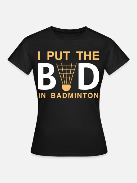 Badminton - Frauen T-Shirt - Schwarz