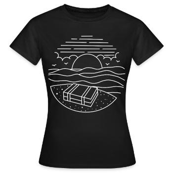Vacances à la plage Valise - T-shirt Femme - noir - Devant - AI Model Female 172 dark (172cm)