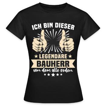 Builder Sayings - Women's T-Shirt - black - Front - AI Model Female 172 dark (172cm)