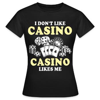 Casino Casino Players - Women's T-Shirt - black - Front - AI Model Female 172 dark (172cm)