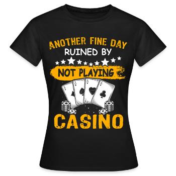 Jeu Casino Casino - T-shirt Femme - noir - Devant - AI Model Female 172 dark (172cm)