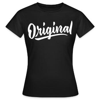 Original Unique Design Exclusif Création Tendance - T-shirt Femme - noir - Devant - AI Model Female 172 dark (172cm)