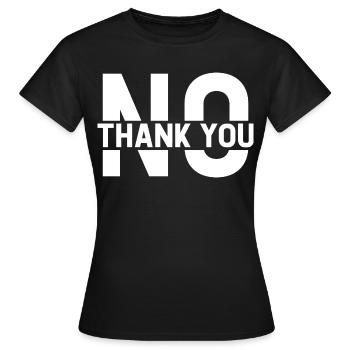 Non merci - T-shirt Femme - noir - Devant - AI Model Female 172 dark (172cm)