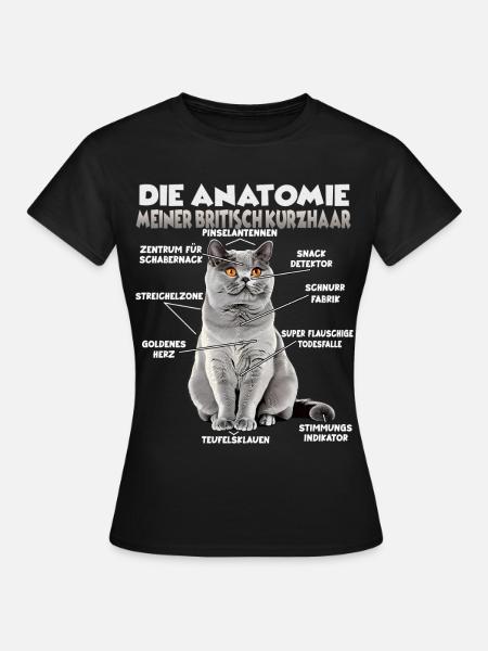Britisch Kurzhaar Geschenk für Katzenliebhaber - Dame-T-shirt - sort