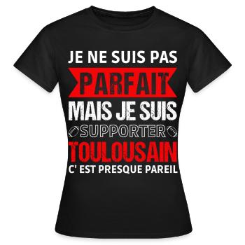Toulouse-Unterstützer Rugby-Geschenk Toulouse - Frauen T-Shirt - Schwarz - Vorne - AI Model Female 172 dark (172cm)