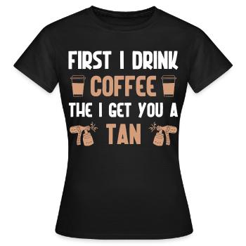  Spray Tanning Artist Oil Professional Kit Spray - Women's T-Shirt - black - Front - AI Model Female 172 dark (172cm)