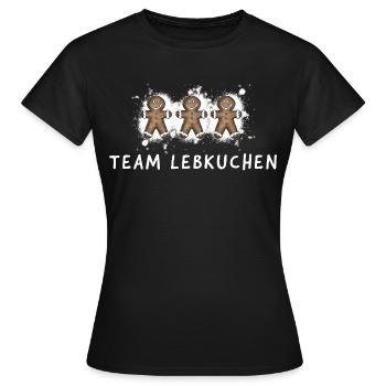 Équipe pain d’épices – Biscuits sucrés sucrés - T-shirt Femme - noir - Devant - AI Model Female 172 dark (172cm)