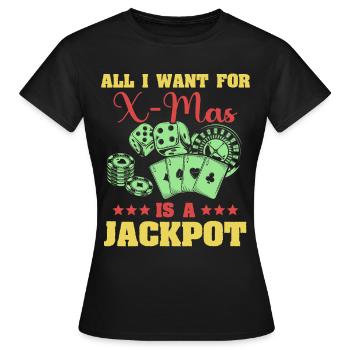 Casino - Frauen T-Shirt - Schwarz - Vorne - AI Model Female 172 dark (172cm)