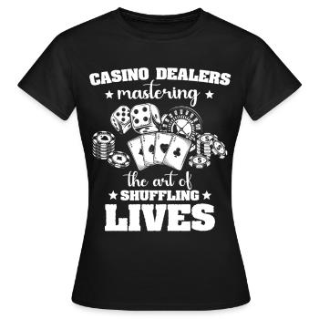 Casino - Frauen T-Shirt - Schwarz - Vorne - AI Model Female 172 dark (172cm)