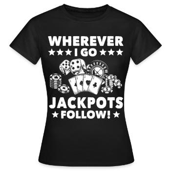 Casino Casino Players - Women's T-Shirt - black - Front - AI Model Female 172 dark (172cm)