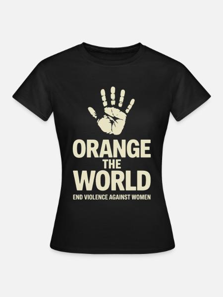 Orange The World - Frauen T-Shirt - Schwarz