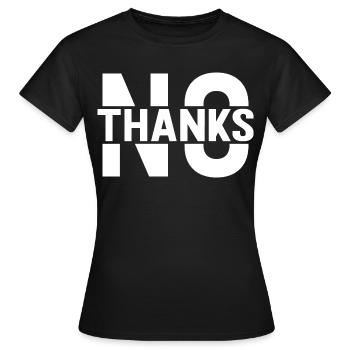 Non merci - T-shirt Femme - noir - Devant - AI Model Female 172 dark (172cm)