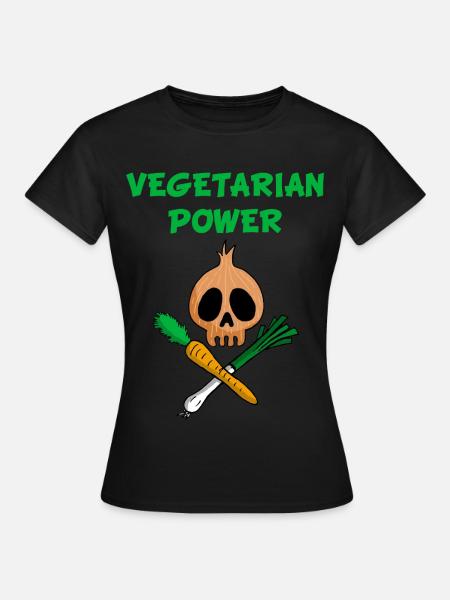 Die Kraft der Vegetarier - Frauen T-Shirt - Schwarz
