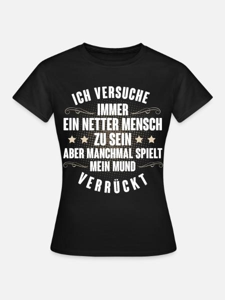 Große Klappe - Frauen T-Shirt - Schwarz