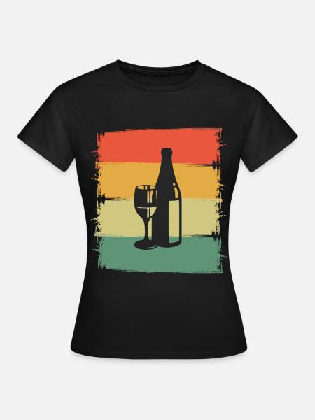 Wein - Frauen T-Shirt - Schwarz