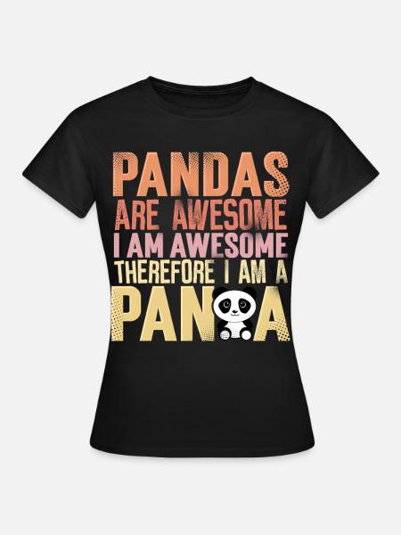 Panda - Frauen T-Shirt - Schwarz