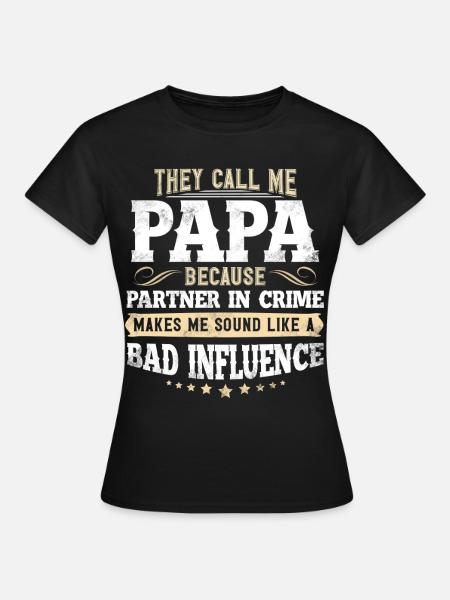 Papa - Frauen T-Shirt - Schwarz