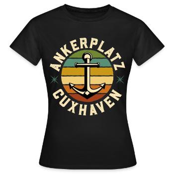 Vacances en mer du Nord à ANCHORAGE CUXHAVEN Fun - T-shirt Femme - noir - Devant - AI Model Female 172 dark (172cm)
