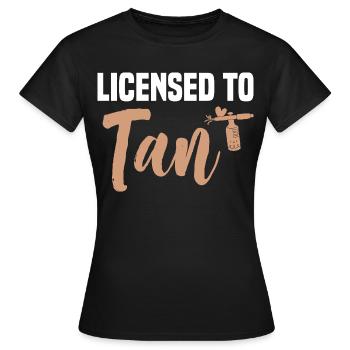  Spray Tan Technician Professionals Kit Spray Tan - Women's T-Shirt - black - Front - AI Model Female 172 dark (172cm)