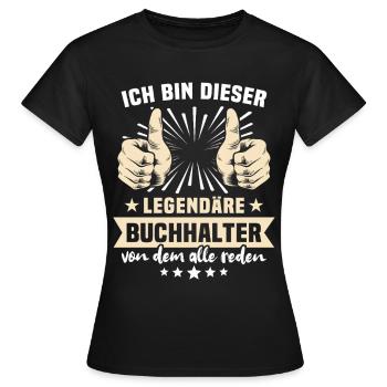 Expressions des comptables - T-shirt Femme - noir - Devant - AI Model Female 172 dark (172cm)
