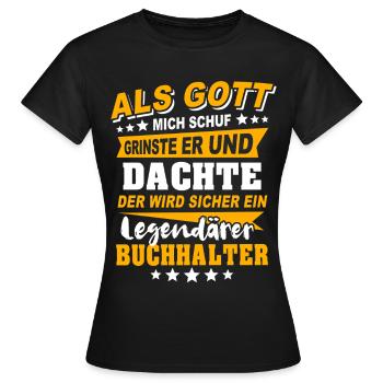 Expressions des comptables - T-shirt Femme - noir - Devant - AI Model Female 172 dark (172cm)