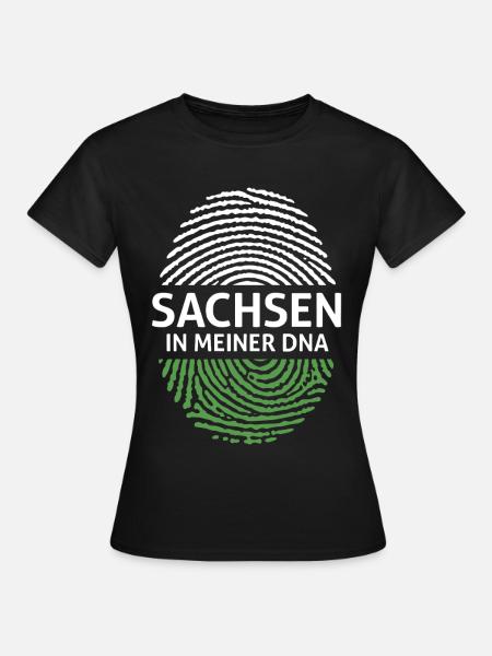 Sachsen DNA - Frauen T-Shirt - Schwarz