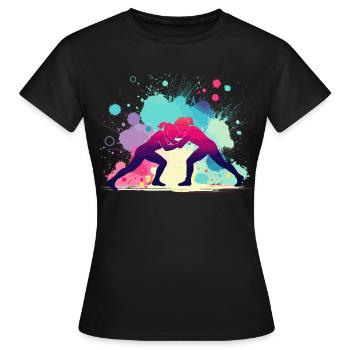 Lutte féminine, lutte féminine, lutte féminine - T-shirt Femme - noir - Devant - AI Model Female 172 dark (172cm)
