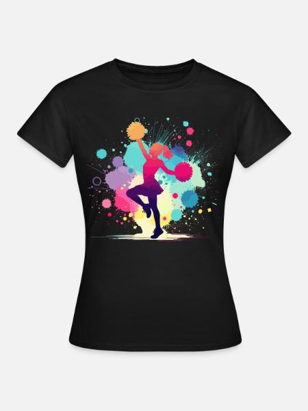 Cheerleader, Cheerleading, Cheer, Mädchen - Frauen T-Shirt - Schwarz