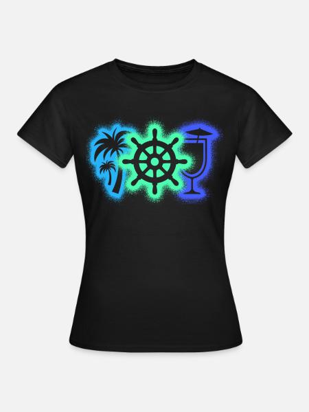 Kreuzfahrt Kreuzfahrtschiff Kreuzfahrer - Frauen T-Shirt - Schwarz