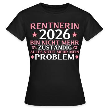 Pension : Adieu 2026 : Plus responsable - retraités - T-shirt Femme - noir - Devant - AI Model Female 172 dark (172cm)