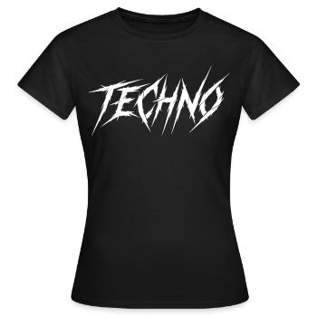 Brutaler Klauen-Techno - Frauen T-Shirt - Schwarz - Vorne - AI Model Female 172 dark (172cm)