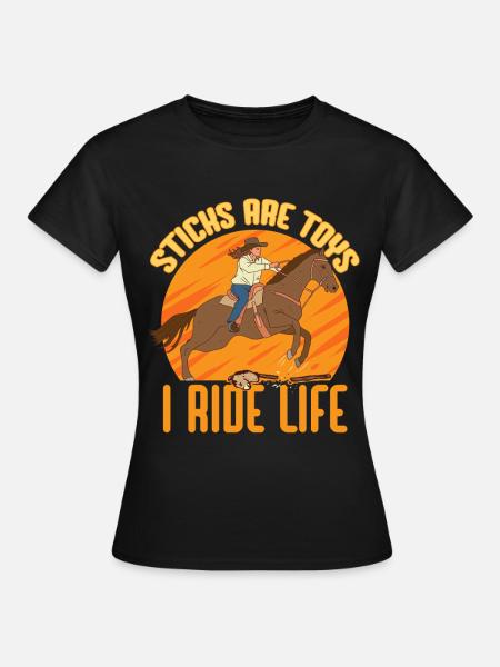 Anti Hobby Horsing - Frauen T-Shirt - Schwarz