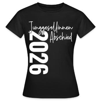 Junggesellinnenabschied 2026 Unterschriften Gäste - Frauen T-Shirt - Schwarz - Vorne - AI Model Female 172 dark (172cm)