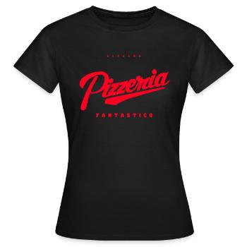 Pizzeria Fantastico - T-shirt Femme - noir - Devant - AI Model Female 172 dark (172cm)