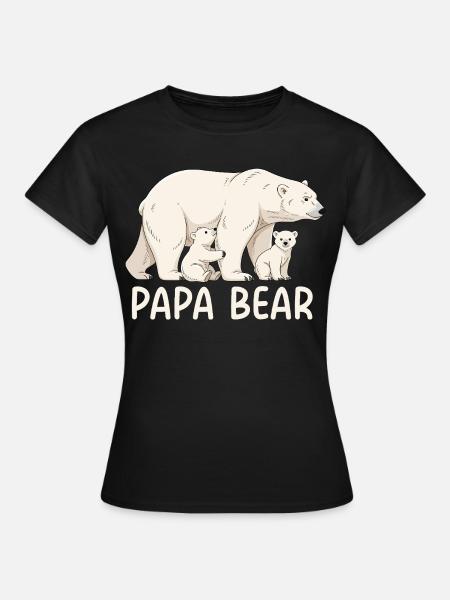 Papa Bear - Frauen T-Shirt - Schwarz