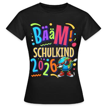 Bääm Écolier 2026 - T-shirt Femme - noir - Devant - AI Model Female 172 dark (172cm)