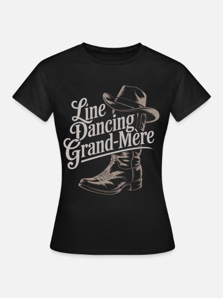 Line Dancing Oma - Frauen T-Shirt - Schwarz
