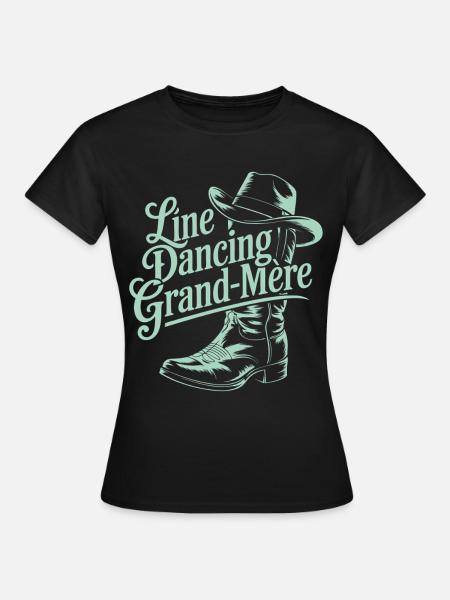 Line Dancing Oma - Frauen T-Shirt - Schwarz