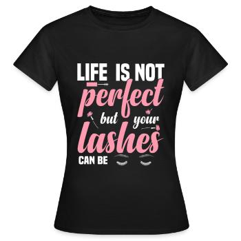 Technicien Cils Artiste Extension de Cils - T-shirt Femme - noir - Devant - AI Model Female 172 dark (172cm)