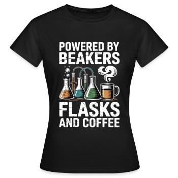 Alchemist Mind Engineer Heart Chemistry Motif - Women's T-Shirt - black - Front - AI Model Female 172 dark (172cm)