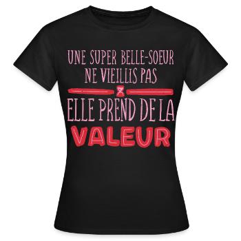 It doesn't age, it increases in value - Women's T-Shirt - black - Front - AI Model Female 172 dark (172cm)
