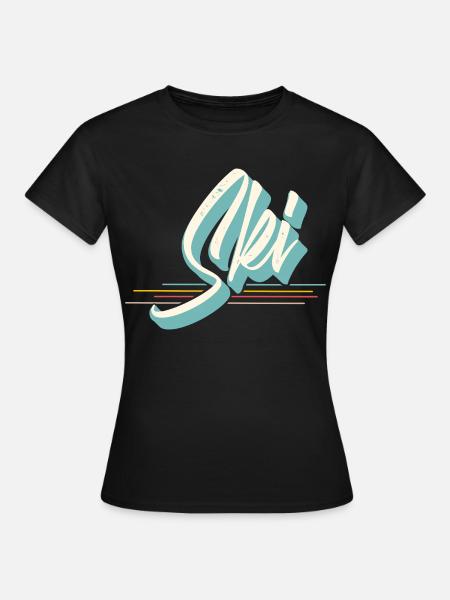 Ski - Frauen T-Shirt - Schwarz