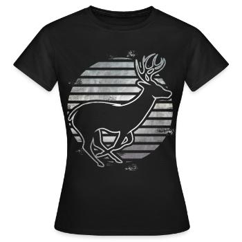 chevreuil - T-shirt Femme - noir - Devant - AI Model Female 172 dark (172cm)