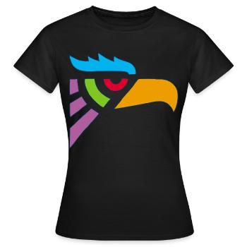 Tête d'aigle tribal - T-shirt Femme - noir - Devant - AI Model Female 172 dark (172cm)