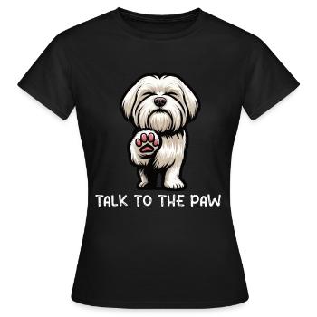 Talk to the Paw Malteser Maltese Owners Maltese - Women's T-Shirt - black - Front - AI Model Female 172 dark (172cm)